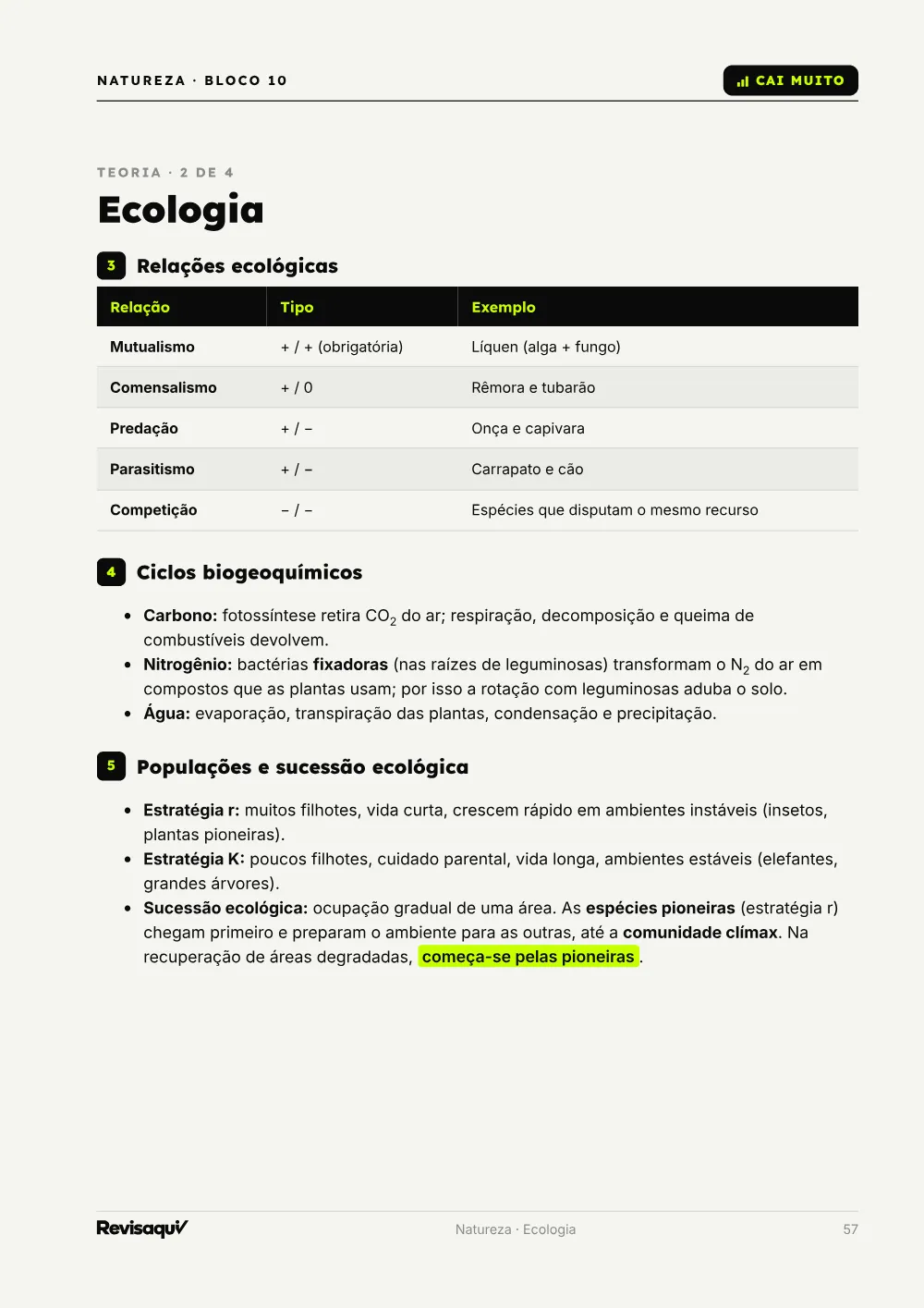 Natureza: página de teoria